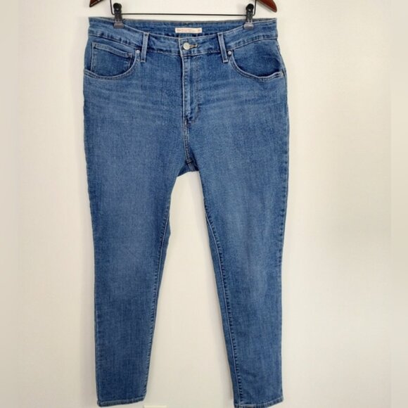 Levi's 721 Skinny Jeans Size 33 (34x29) Blue High Rise - Picture 1 of 14